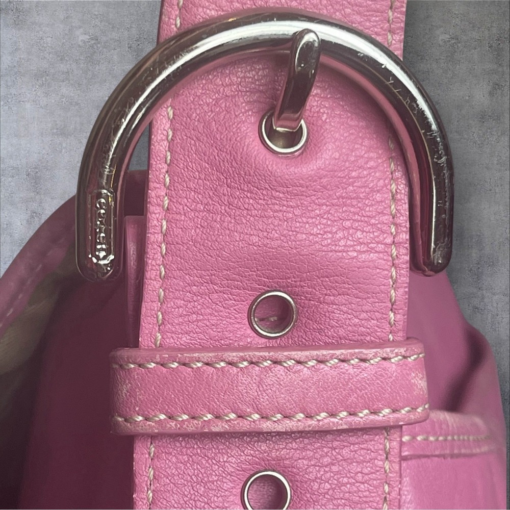 Coach Vintage Y2K Pink Leather Soho Shoulder Bag Purse 9248 Front Flap Barbie - Picture 13 of 15